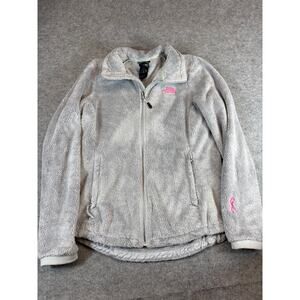 The North Face Osito Full Zip Fleece Jacket Womens Medium Gray Outdoor Hiking